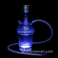 Customnewest 디자인 led shisha 주머니 플라스틱 미니 물 담뱃대